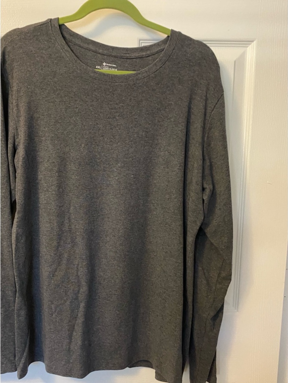 Members Mark Classic Men's Long-Sleeve Crewneck Shirt - Gray XXL